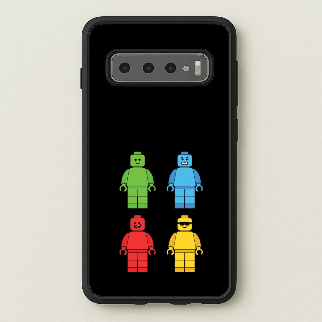 Bricks Figures Rainbow - Bricks Phone Case for Galaxy S10 Plus