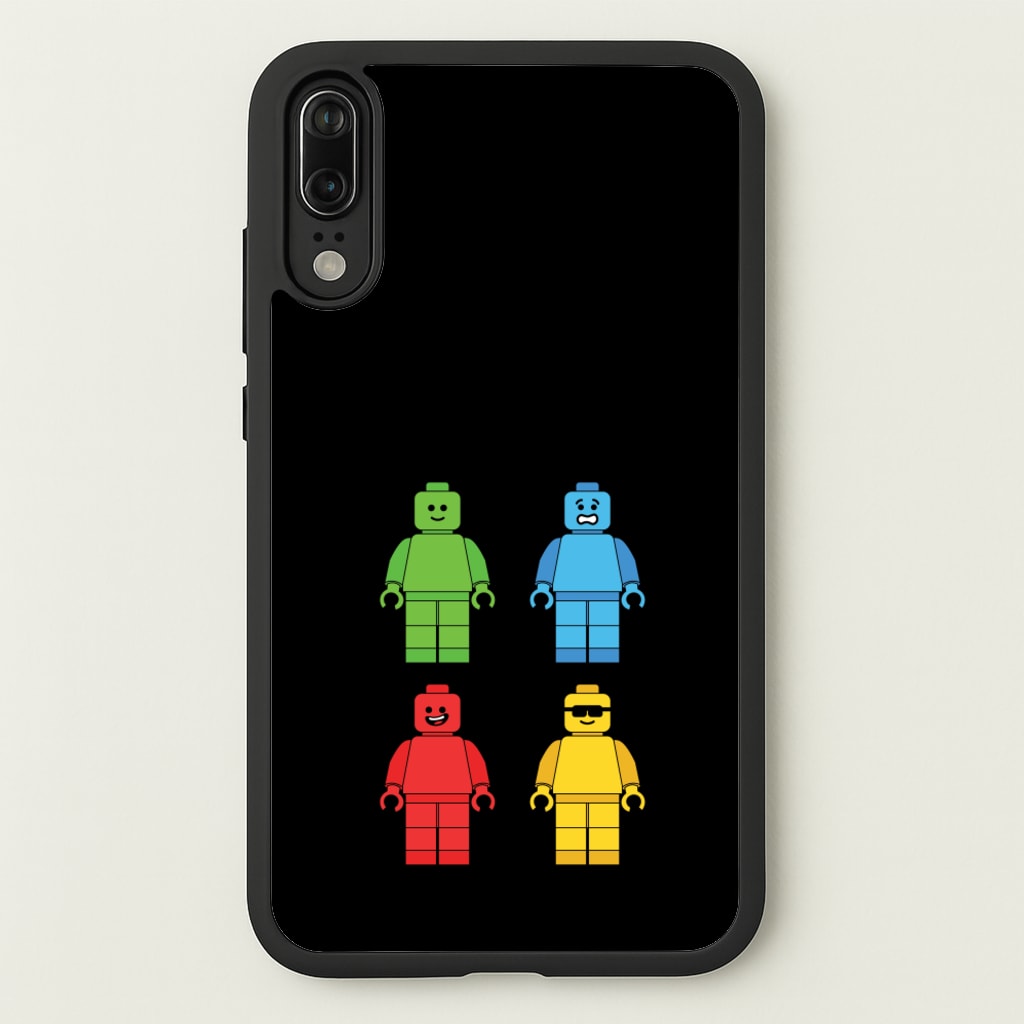 Bricks Figures Rainbow - Bricks Phone Case for Huawei P20