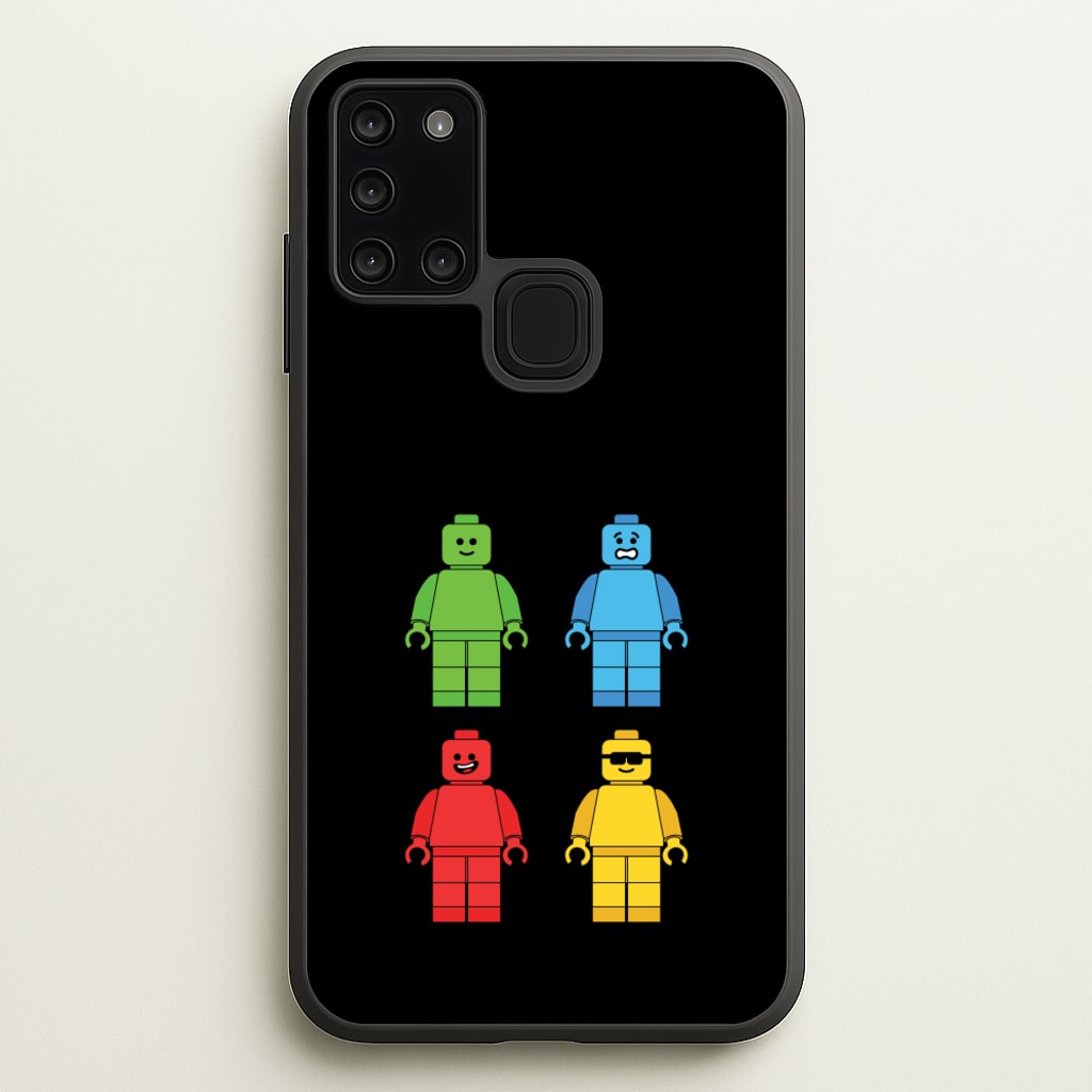 Bricks Figures Rainbow - Bricks Phone Case for Galaxy A21s