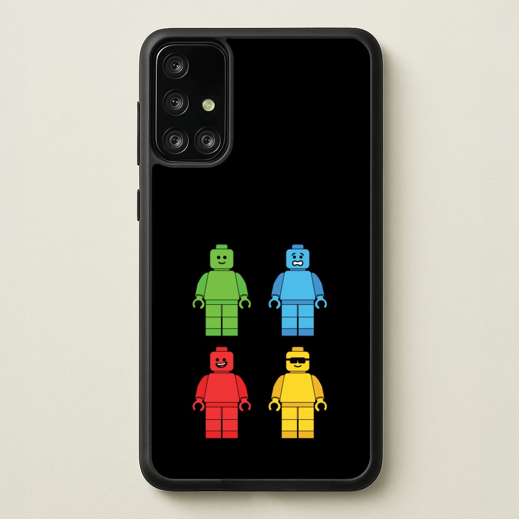 Bricks Figures Rainbow - Bricks Phone Case for Galaxy A71
