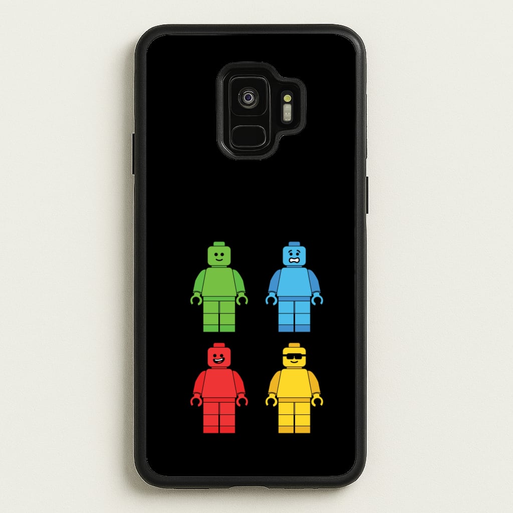 Bricks Figures Rainbow - Bricks Phone Case for Galaxy S9