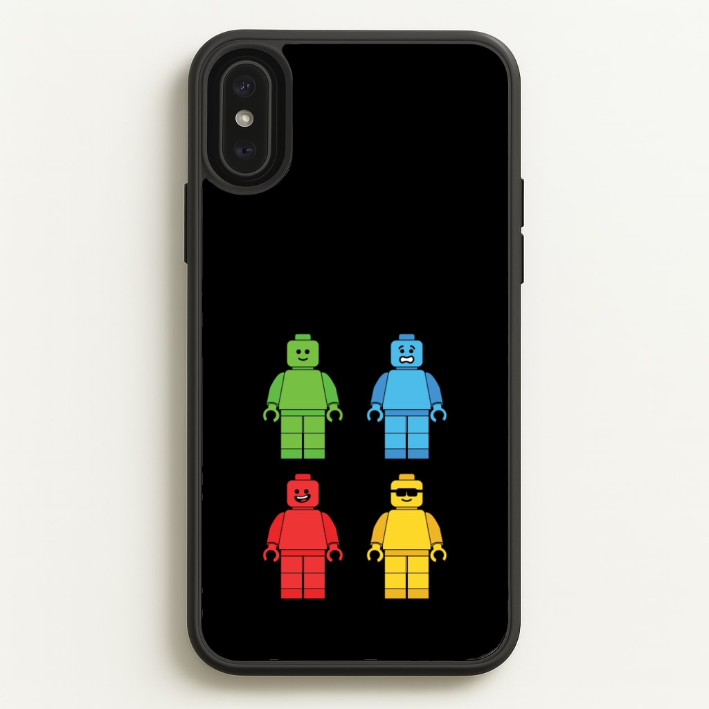 Bricks Figures Rainbow - Bricks Phone Case for iPhone XS Max