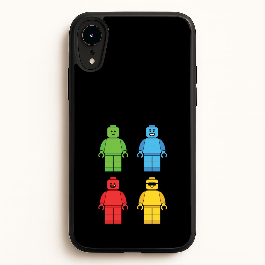 Bricks Figures Rainbow - Bricks Phone Case for iPhone XR