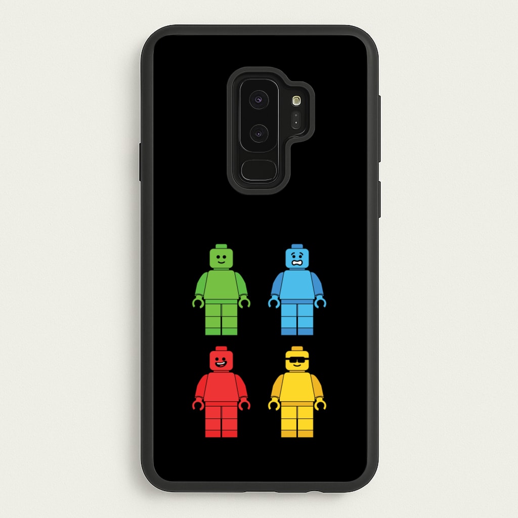Bricks Figures Rainbow - Bricks Phone Case for Galaxy S9 Plus