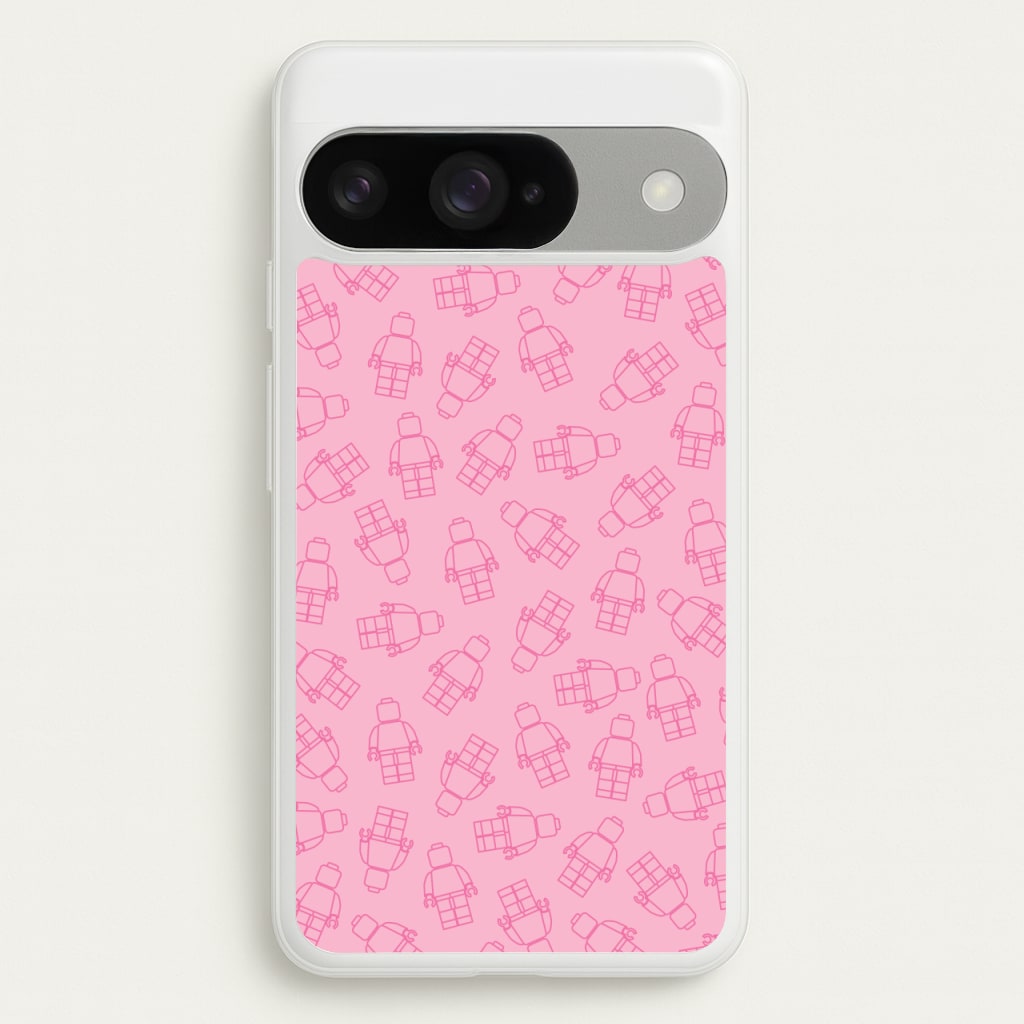 Bricks Figures Pattern Pink Phone Case for Google Pixel 10 / 10 Pro