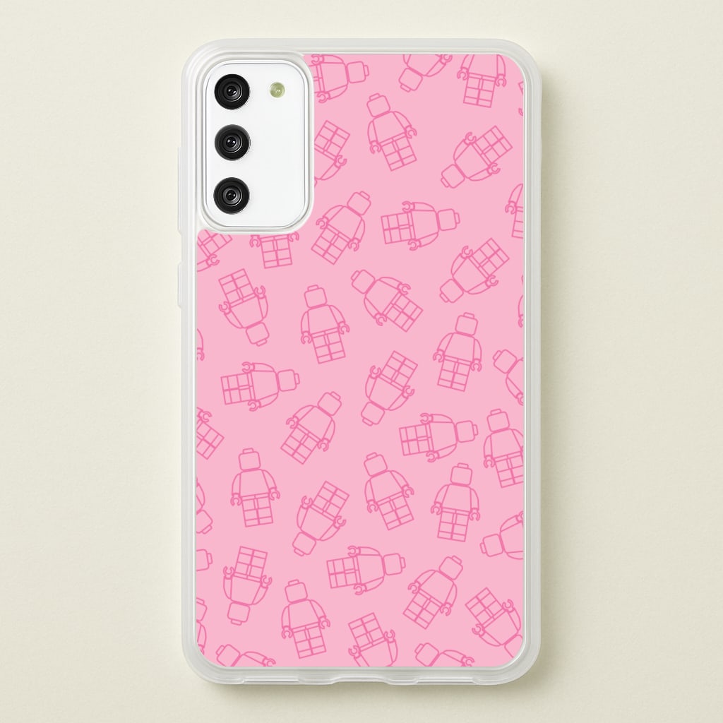Bricks Figures Pattern Pink - Bricks Phone Case for Galaxy S20