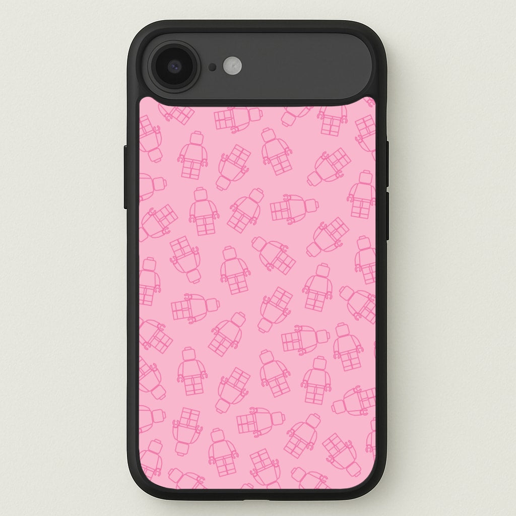 Bricks Figures Pattern Pink Phone Case for iPhone 17 Air