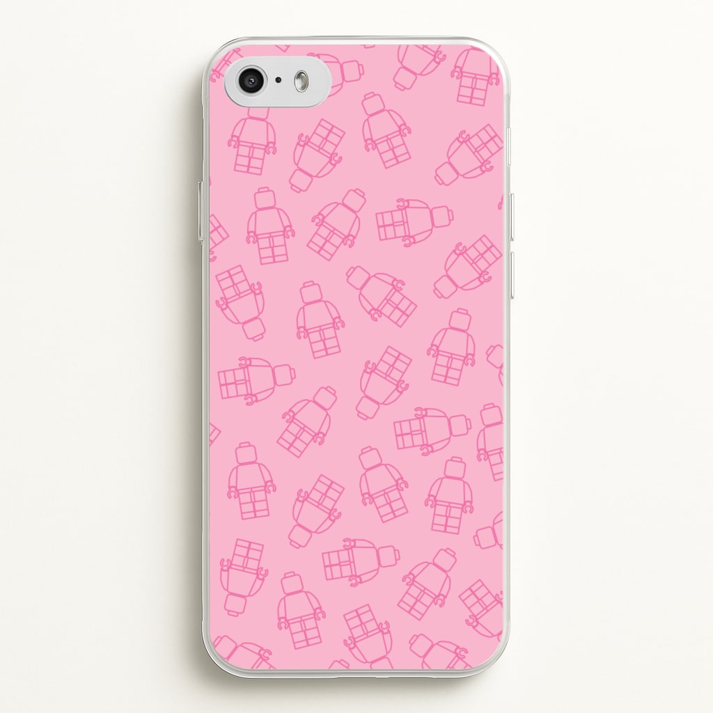 Bricks Figures Pattern Pink - Bricks Phone Case for iPhone 5 / 5s / SE 2016