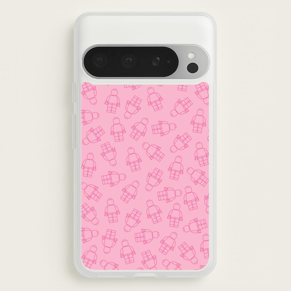 Bricks Figures Pattern Pink - Bricks Phone Case for Google Pixel 9 Pro XL