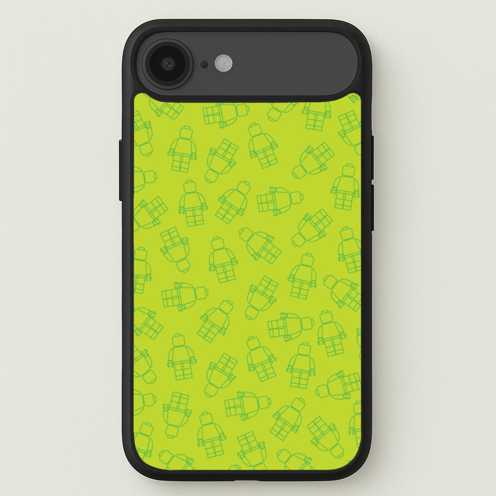 Bricks Figures Pattern Green Phone Case for iPhone 17 Air