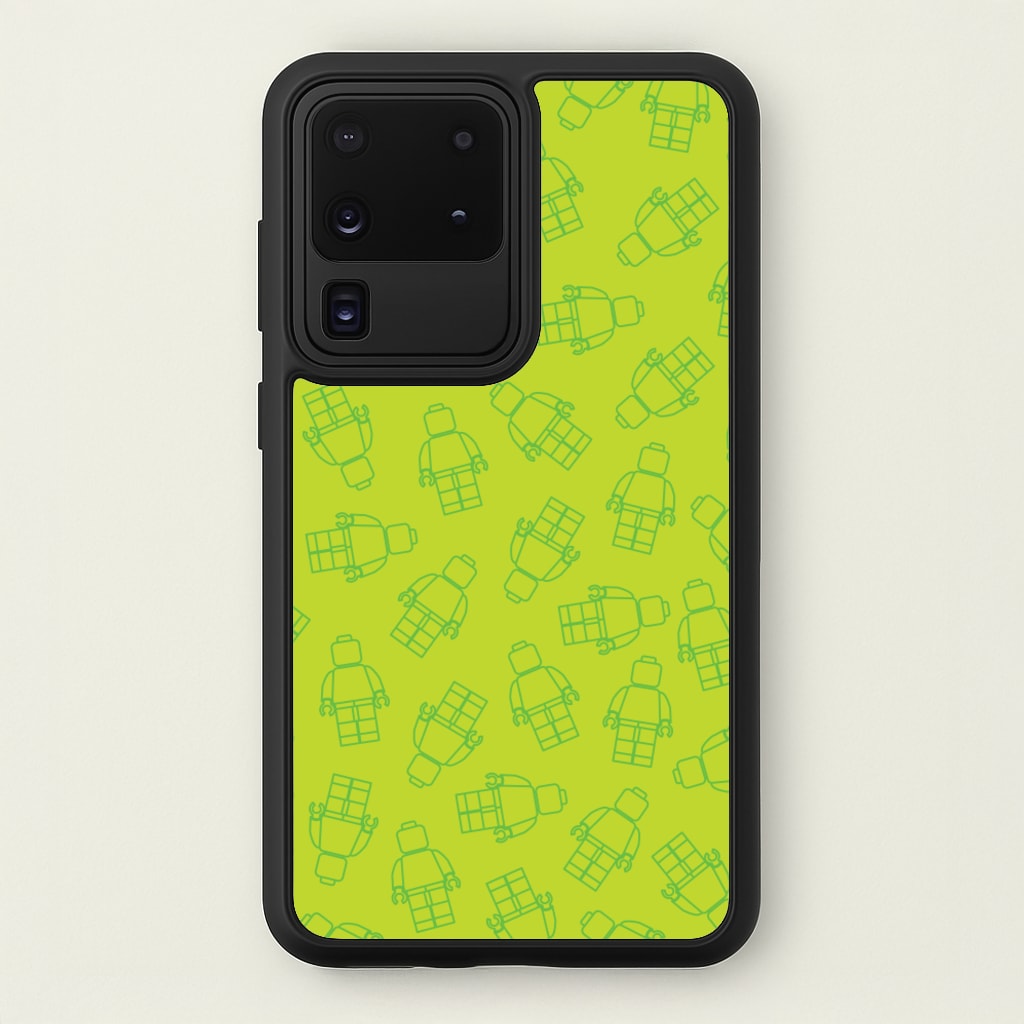 Bricks Figures Pattern Green - Bricks Phone Case for Galaxy S20 Ultra