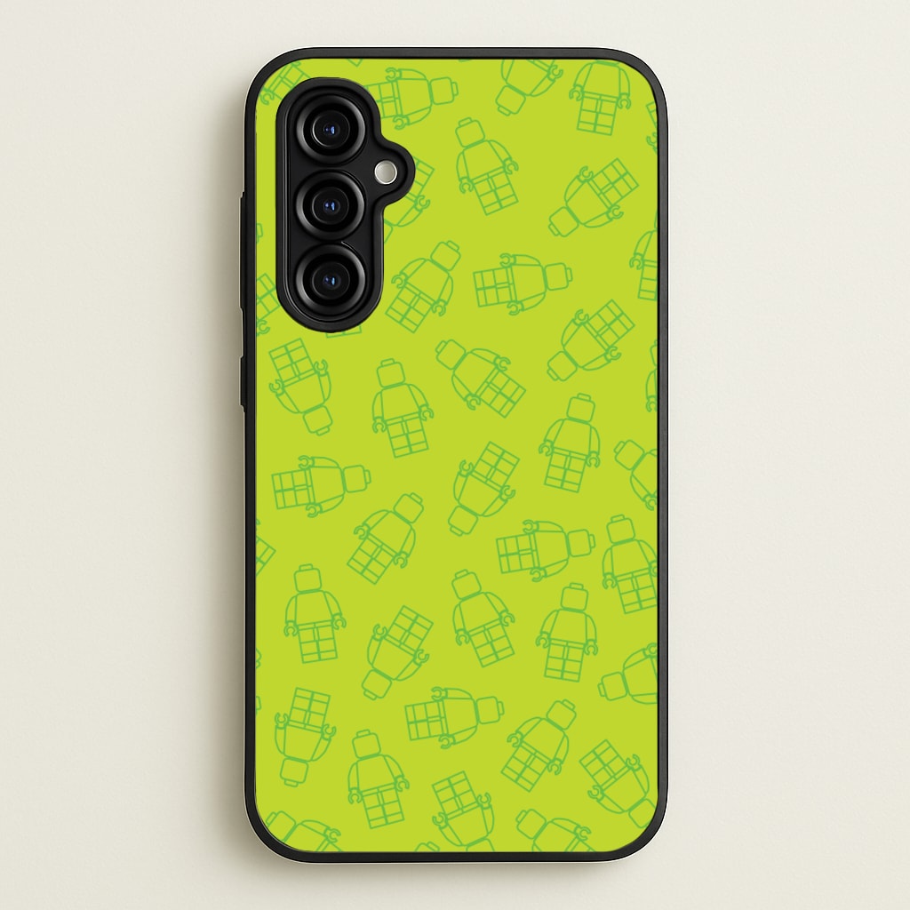 Bricks Figures Pattern Green - Bricks Phone Case for Galaxy A54