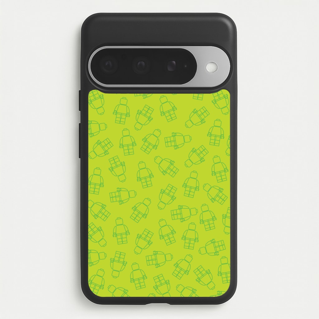 Bricks Figures Pattern Green Phone Case for Google Pixel 10 Pro XL