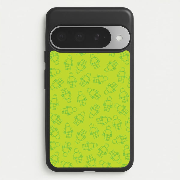 Bricks Figures Pattern Green Phone Case for Google Pixel 10 Pro XL