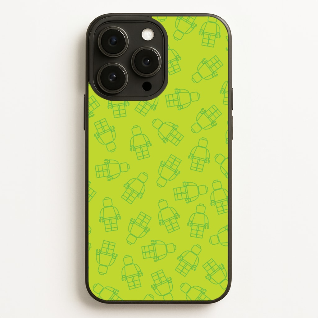 Bricks Figures Pattern Green - Bricks Phone Case for iPhone 12 Pro Max