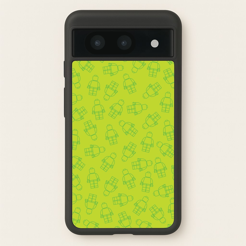 Bricks Figures Pattern Green - Bricks Phone Case for Google Pixel 8a
