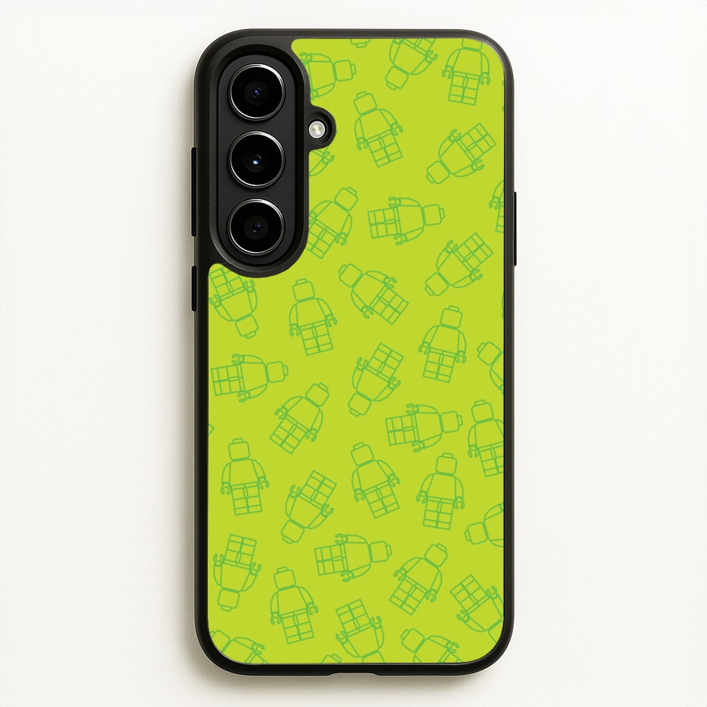 Bricks Figures Pattern Green - Bricks Phone Case for Galaxy A56