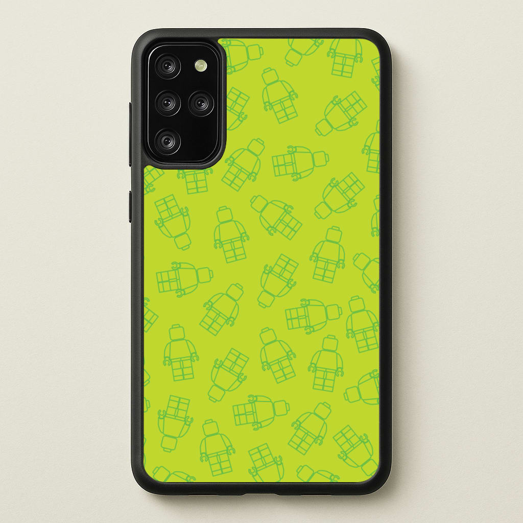 Bricks Figures Pattern Green - Bricks Phone Case for Galaxy S20 Plus