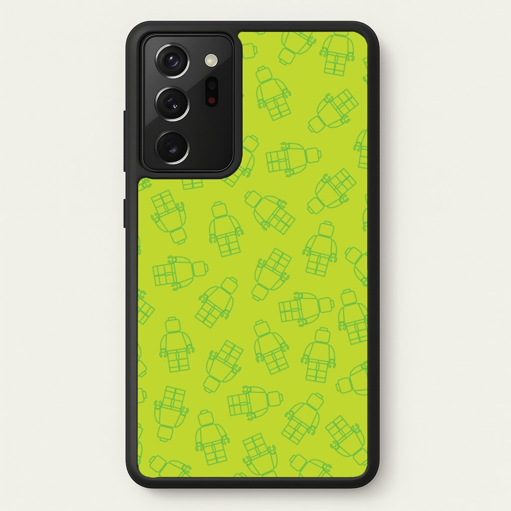 Bricks Figures Pattern Green - Bricks Phone Case for Galaxy Note 20 Ultra