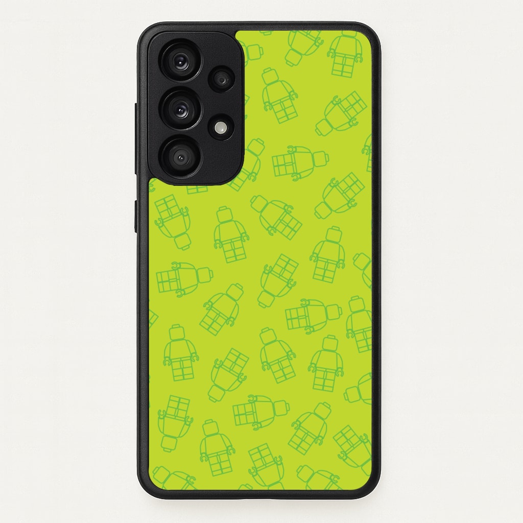 Bricks Figures Pattern Green - Bricks Phone Case for Galaxy A53