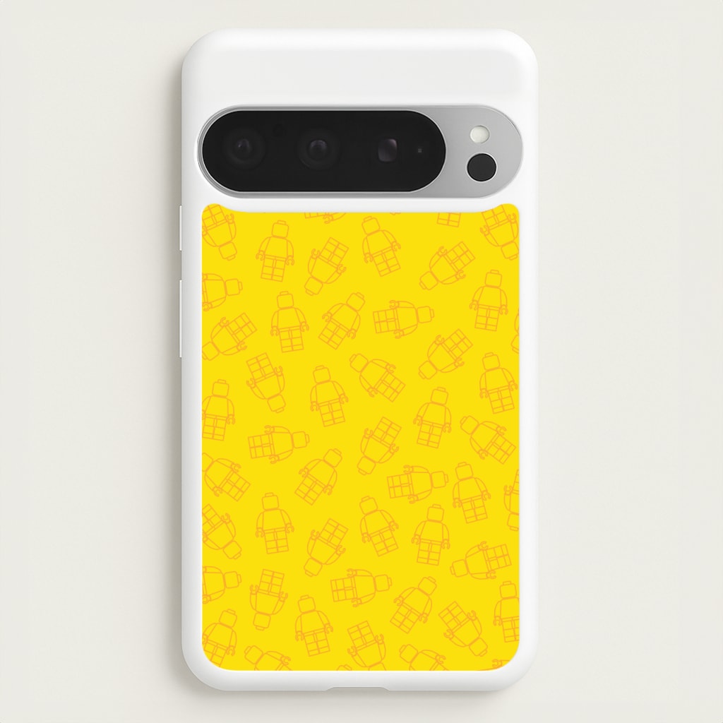 Bricks Figures Pattern Yellow - Bricks Phone Case for Google Pixel 9 Pro XL