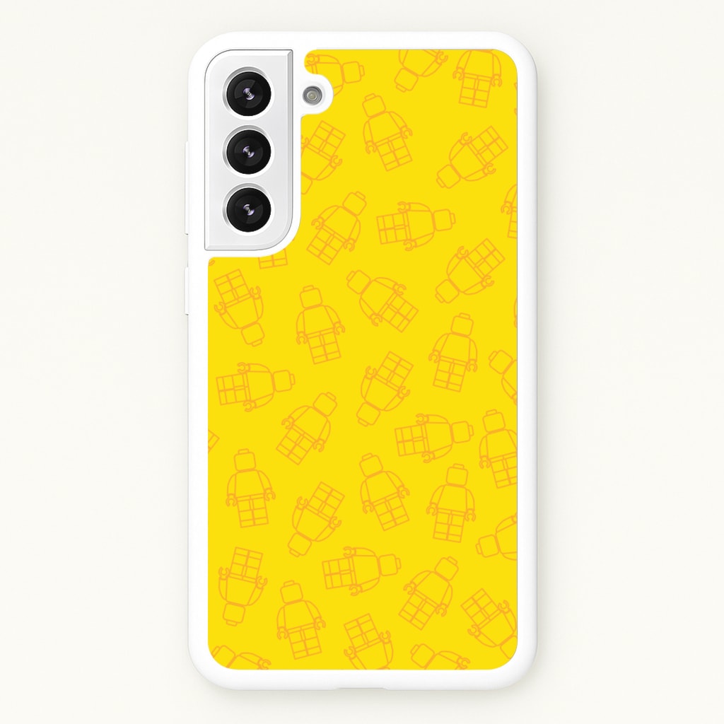 Bricks Figures Pattern Yellow - Bricks Phone Case for Galaxy S22