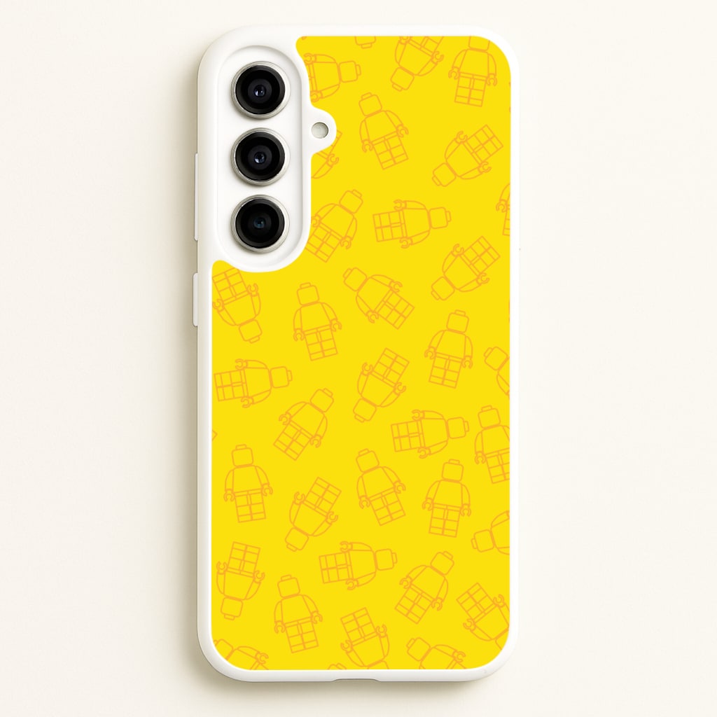 Bricks Figures Pattern Yellow - Bricks Phone Case for Galaxy A56