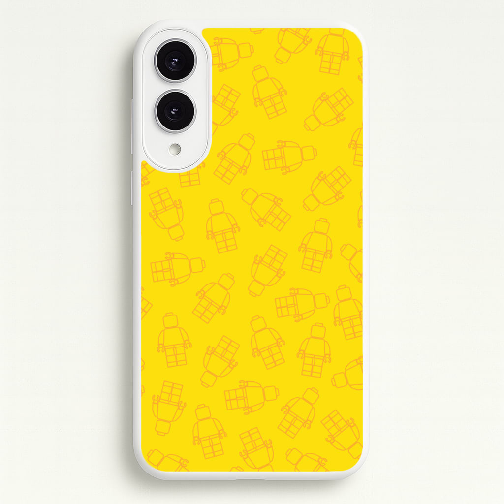 Bricks Figures Pattern Yellow - Bricks Phone Case for Galaxy S25 Edge
