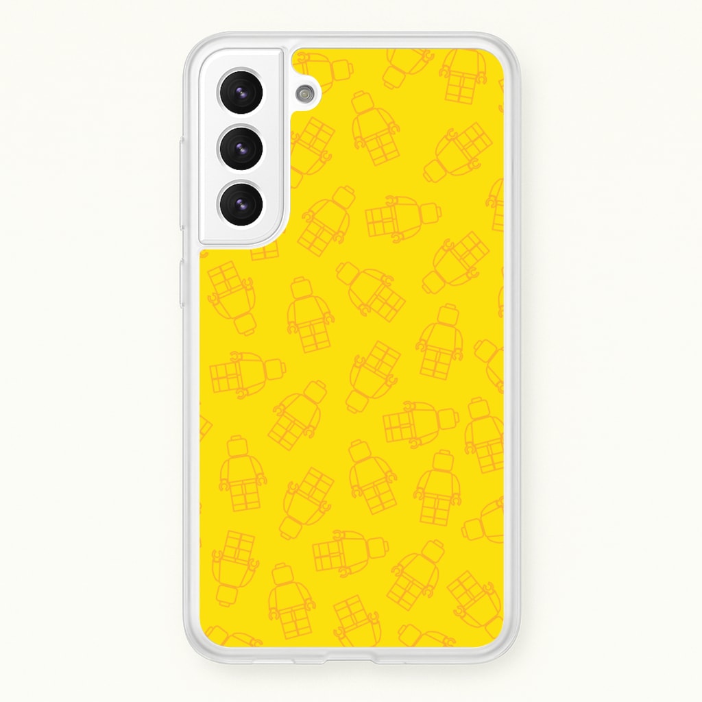 Bricks Figures Pattern Yellow - Bricks Phone Case for Galaxy S22 Plus