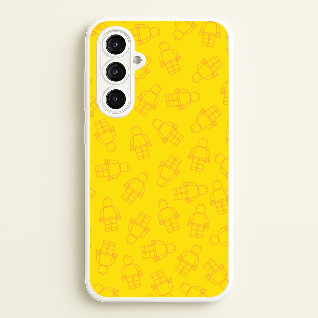 Bricks Figures Pattern Yellow - Bricks Phone Case for Galaxy A16