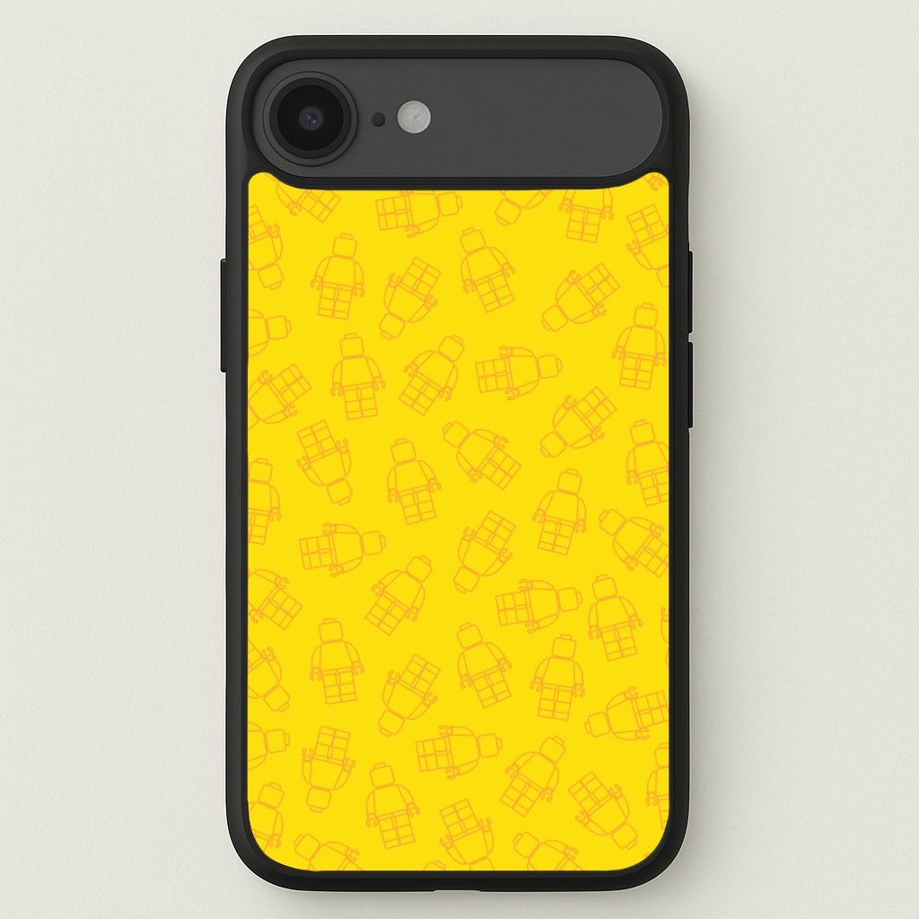 Bricks Figures Pattern Yellow Phone Case for iPhone 17 Air