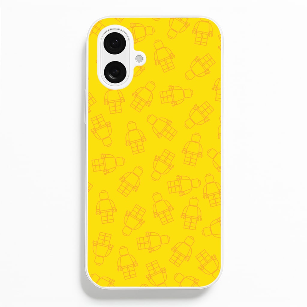 Bricks Figures Pattern Yellow Phone Case