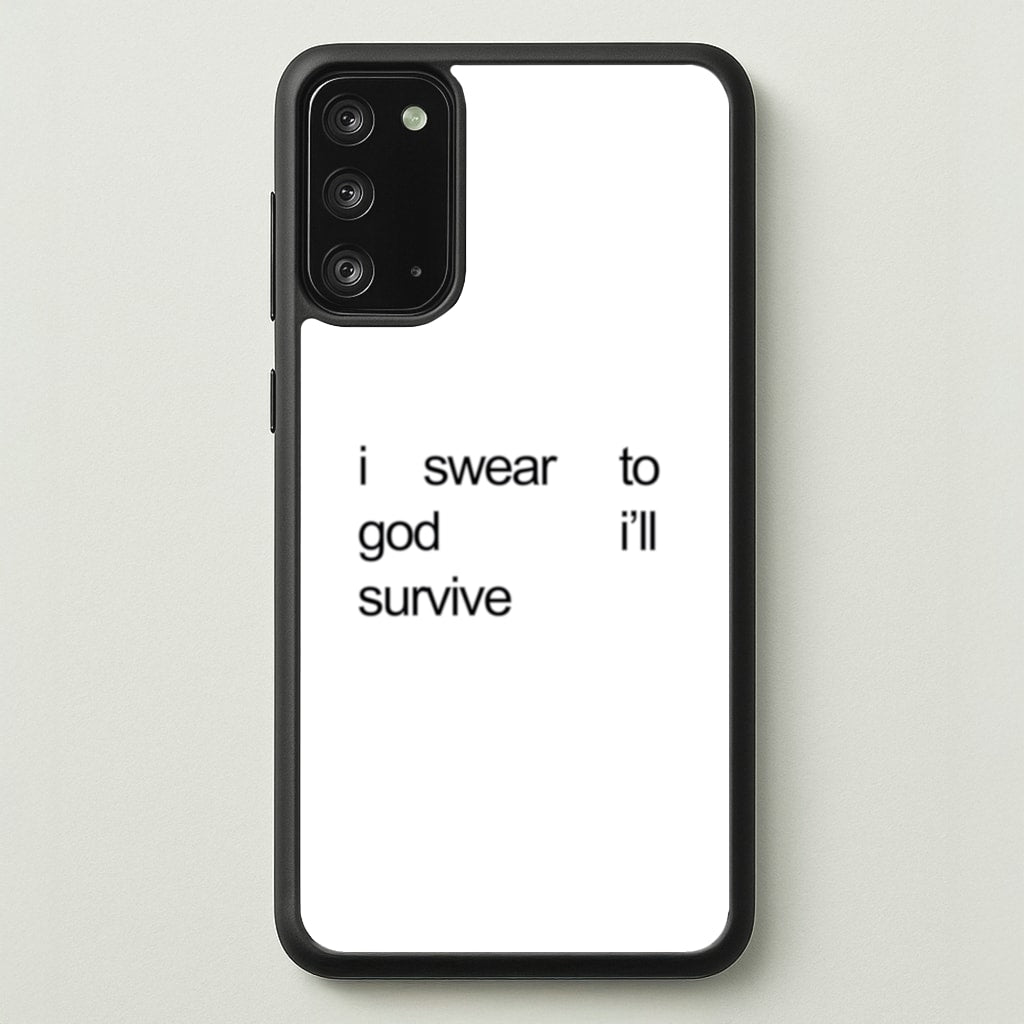 I Swear To God I'll Survive - Lewis Capaldi Phone Case for Galaxy Note 20