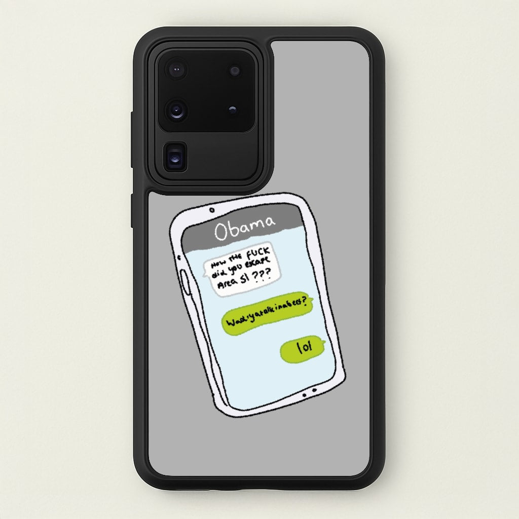 Messaging Obama - Big Lez Phone Case for Galaxy S20 Ultra