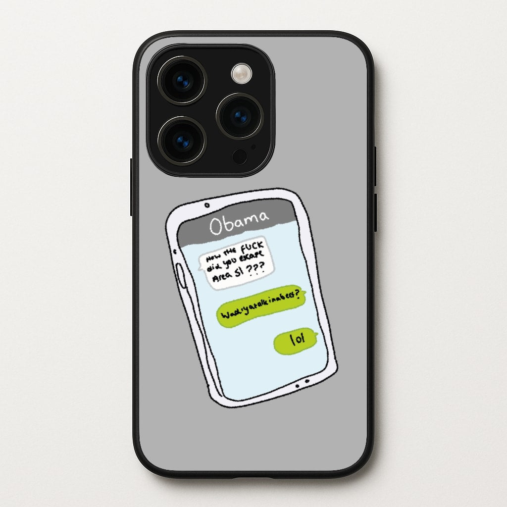 Messaging Obama - Big Lez Phone Case for iPhone 14 Pro