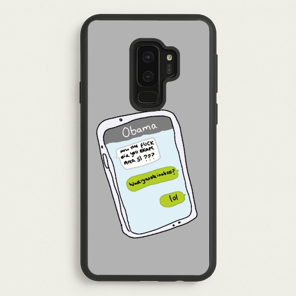 Messaging Obama - Big Lez Phone Case for Galaxy S9 Plus