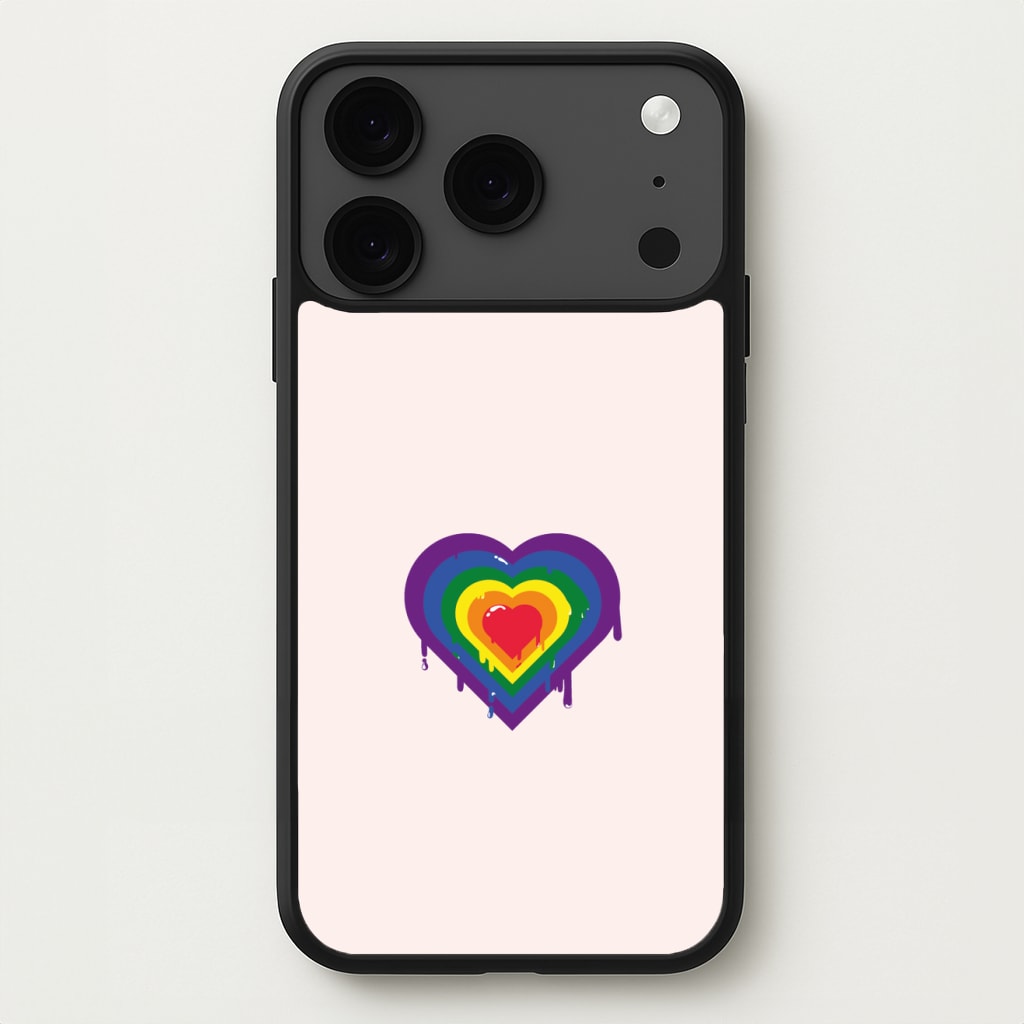 Dripped heart - Pride Phone Case for iPhone 17 Pro Max