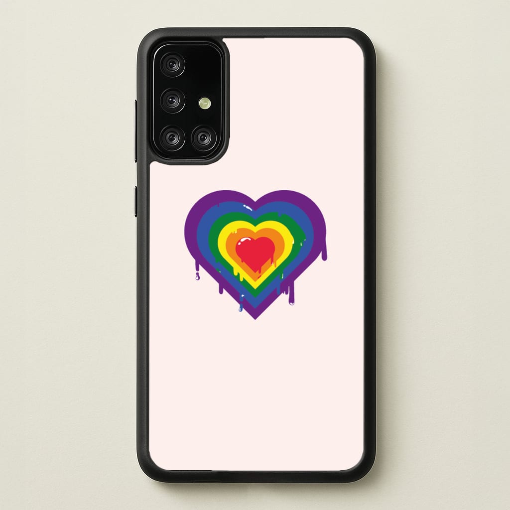 Dripped heart - Pride - LGBT Phone Case for Galaxy A71