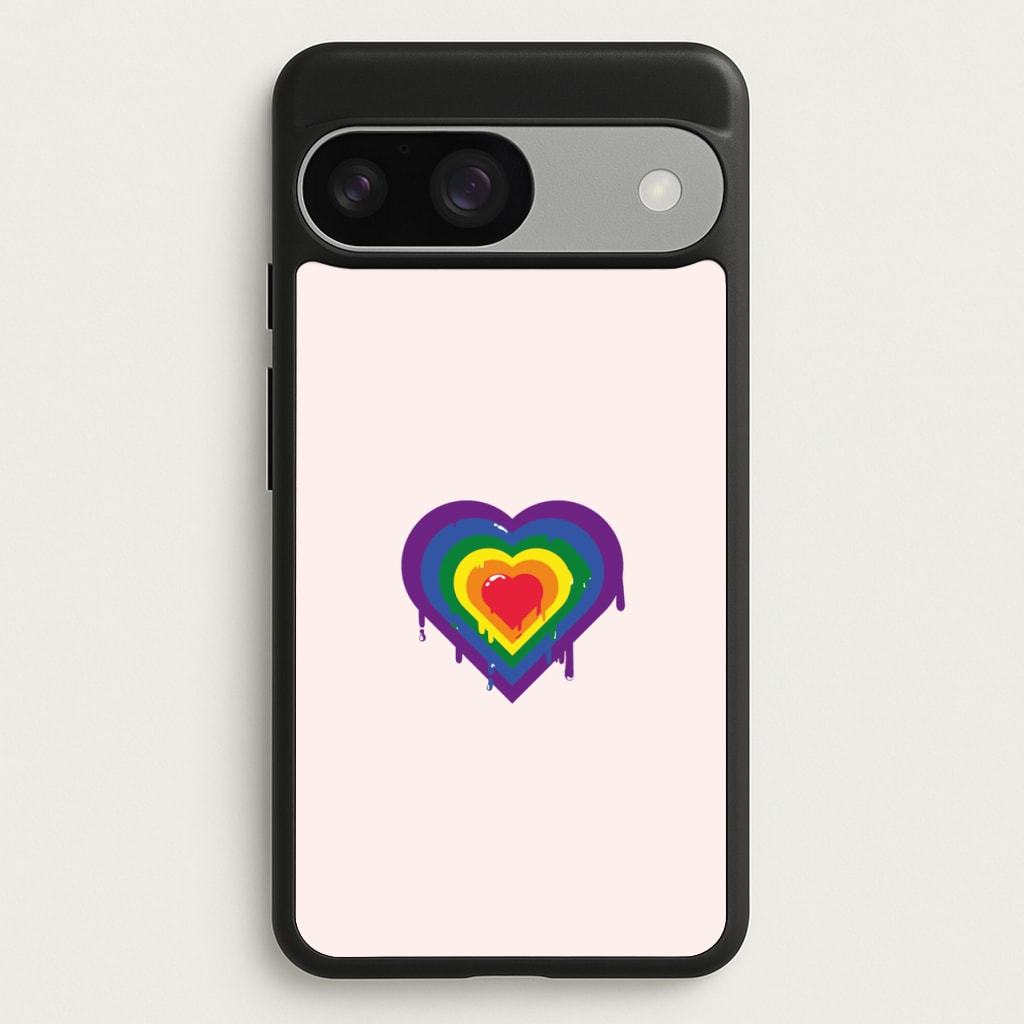 Dripped heart - Pride - LGBT Phone Case for Google Pixel 9 / 9 Pro