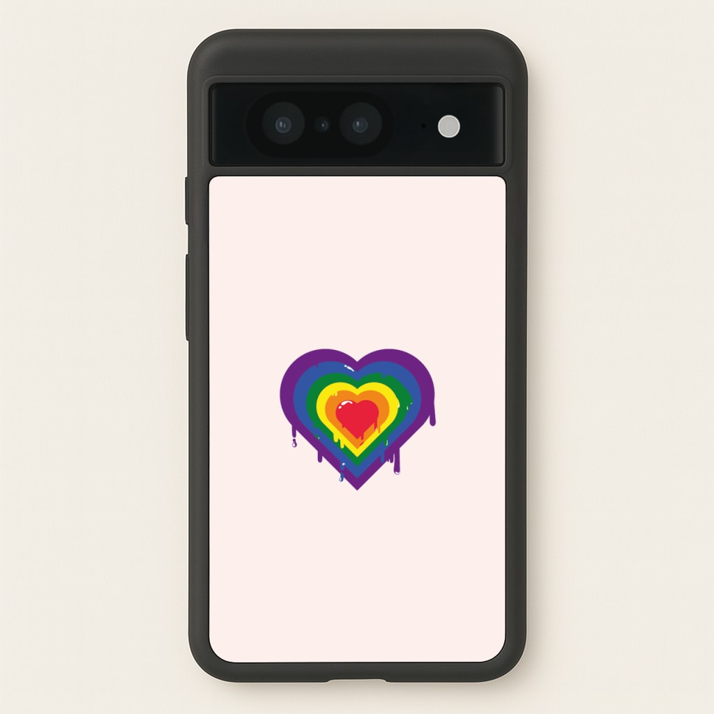 Dripped heart - Pride - LGBT Phone Case for Google Pixel 8
