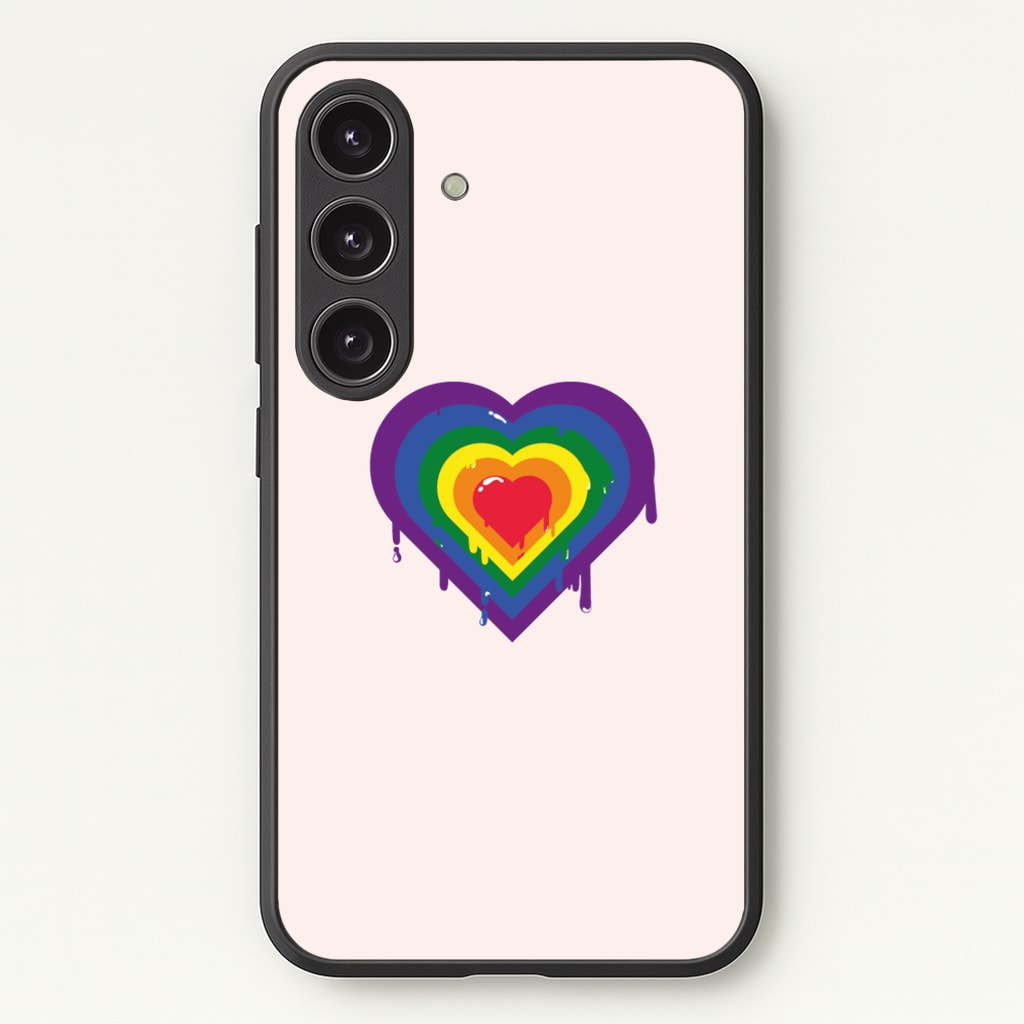 Dripped heart - Pride - LGBT Phone Case for Galaxy S24FE