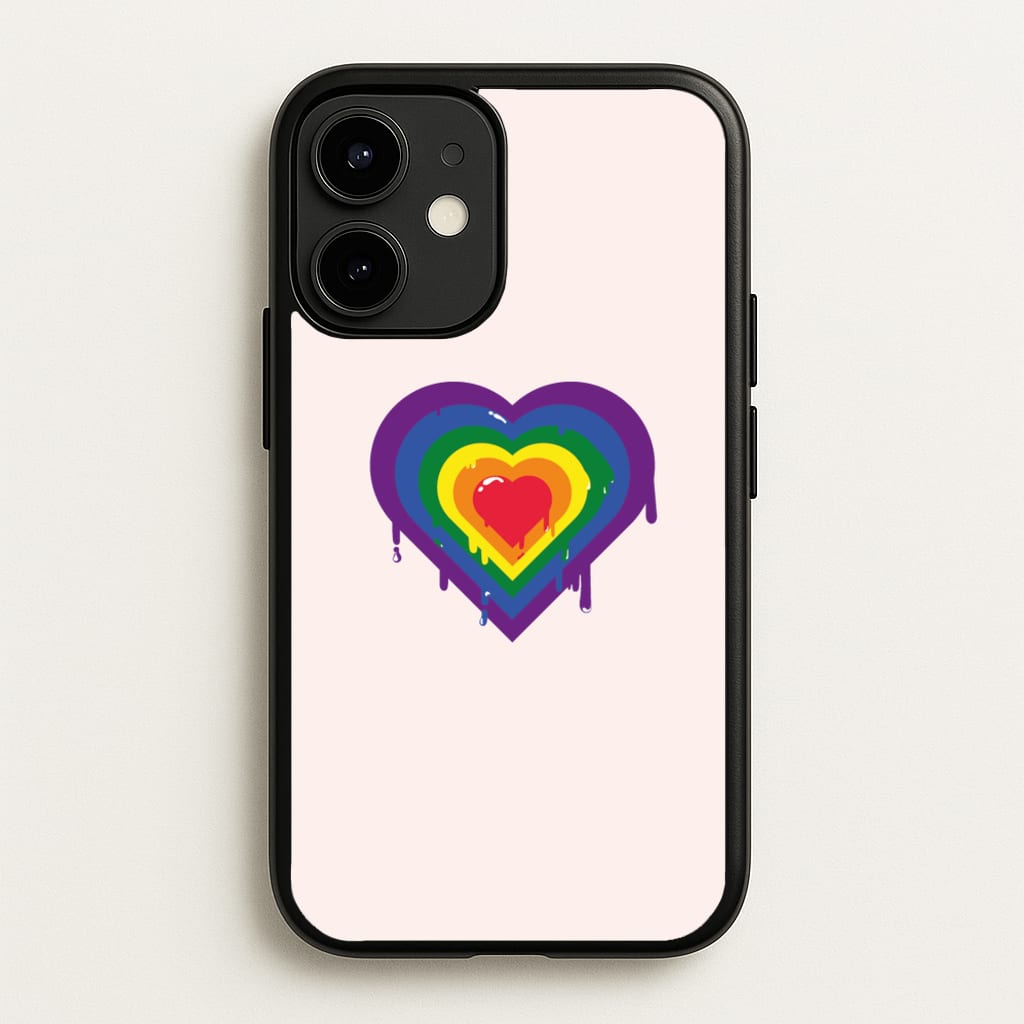 Dripped heart - Pride - LGBT Phone Case for iPhone 12 Mini
