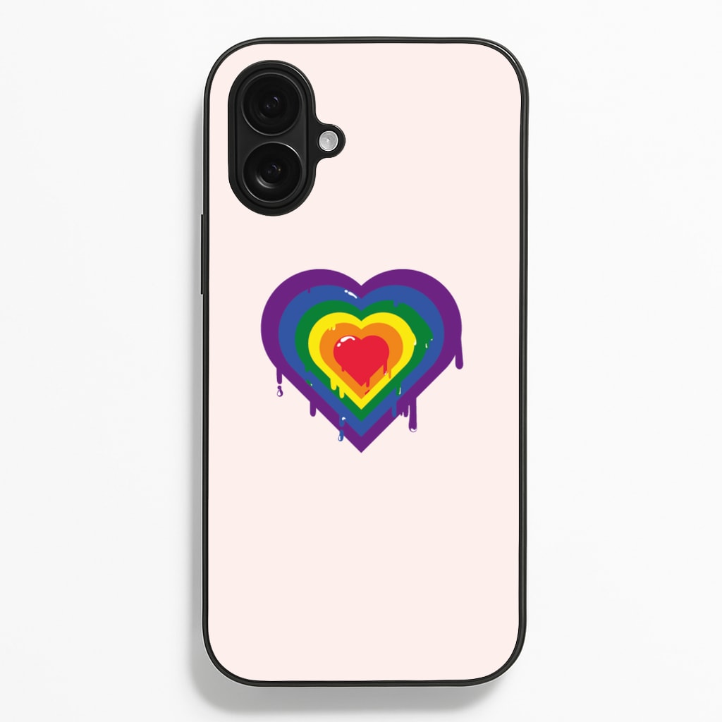 Dripped heart - Pride Phone Case