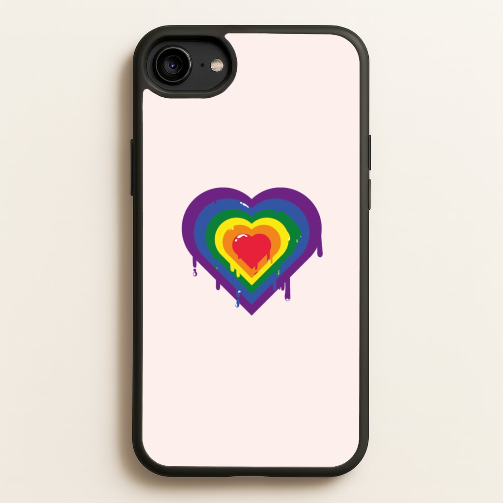 Dripped heart - Pride - LGBT Phone Case for iPhone 6 / 7 / 8 / SE
