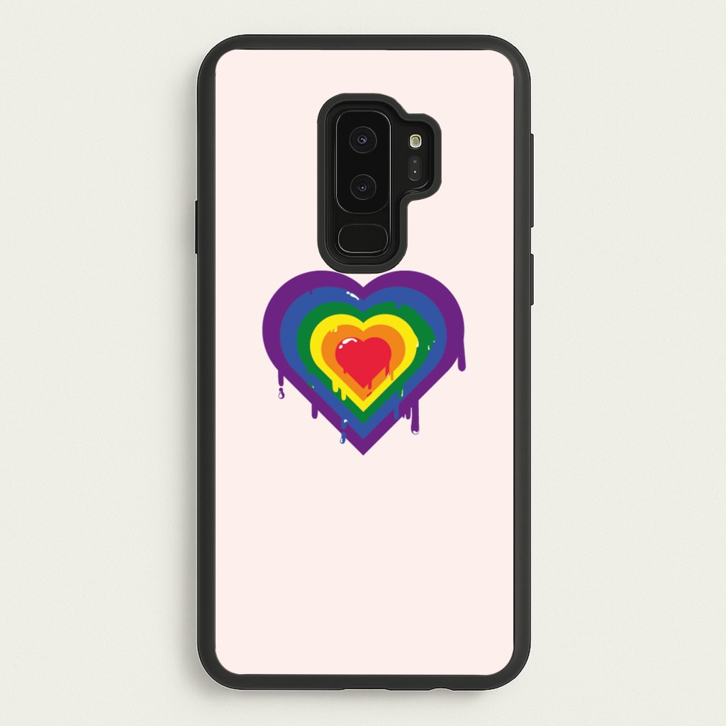 Dripped heart - Pride - LGBT Phone Case for Galaxy S9 Plus