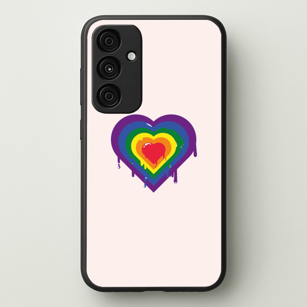 Dripped heart - Pride - LGBT Phone Case for Galaxy A35