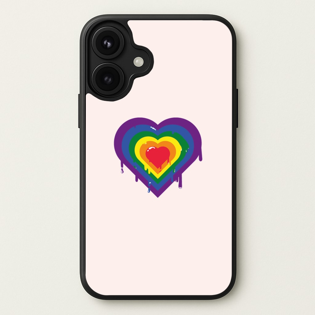 Dripped heart - Pride Phone Case for iPhone 17