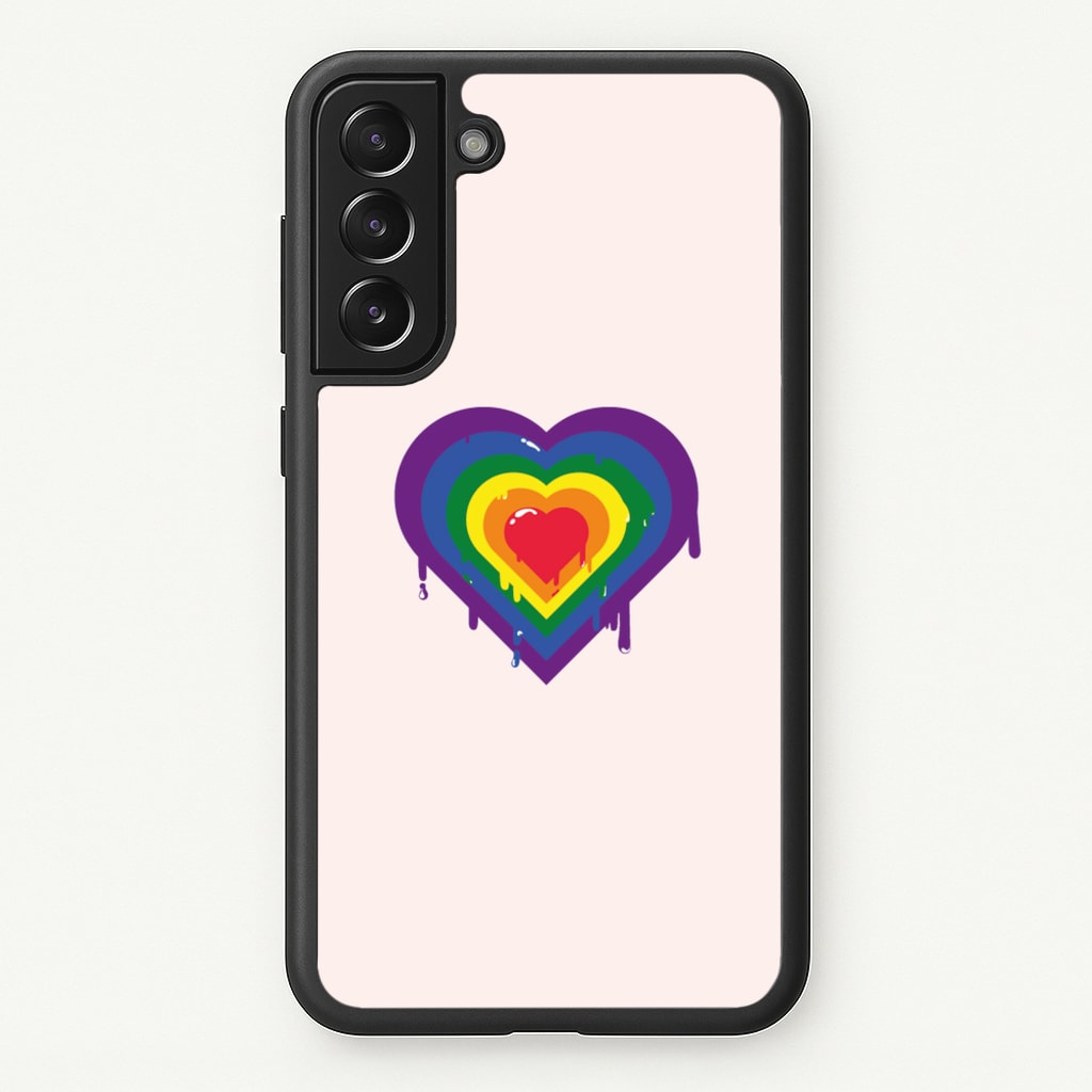 Dripped heart - Pride - LGBT Phone Case for Galaxy S21 Plus