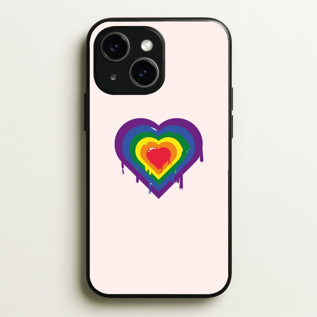 Dripped heart - Pride - LGBT Phone Case for iPhone 15