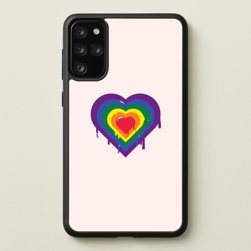 Dripped heart - Pride - LGBT Phone Case for Galaxy S20 Plus